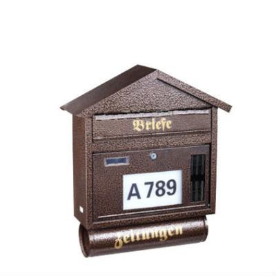 China Waterproof Solar Metal Lighted Mailbox With Address Number Light for sale