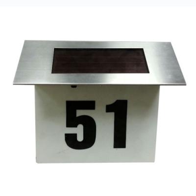 China Address Solar House Number Garden Sign Head Light with Plate for Outdoor for sale