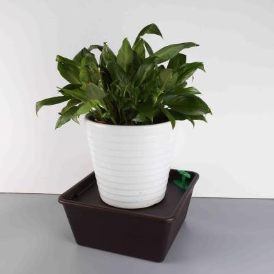 China Modern ABS Plastic Self Watering Flower Pot Lazy Flower Pot for sale