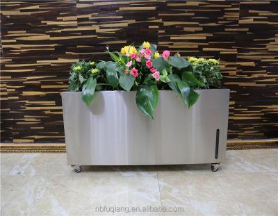 China Wifi control large stainless steel self watering flower pot planter with wifi control for sale