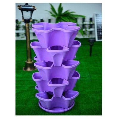 China CLASSIC Plastic Vertical Planter Flower Pots Self Watering Pot for sale