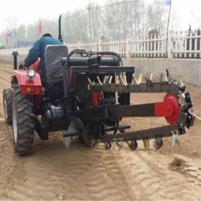 China High Speed ​​Construction Material Stores Equipment Farm Diesel Tractor Mounted Chain Trench Digging Machine For Pipe Laying for sale