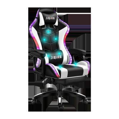 China (Size) Best Saling Adjustable OEM RGB LED Racing Computer PC Gamer Chair Gaming Chair with Speakers and Massage for sale