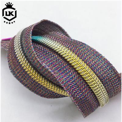 China Leisure Zipper Design Open End Spool Durable Nylon Zipper With Colorful Rainbow Nylon Zipper for sale