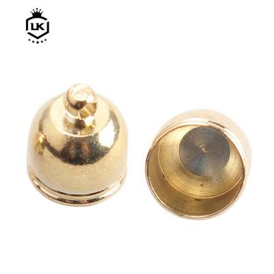 China Custom Engraved 100MM Zinc Alloy Eco-Friendly Bell Stopper Metal Cord Rope End Lock Stopper For DIY for sale