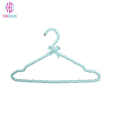 China High Quality Eco-Friendly Shiny Pearl Coat Hanger Factory Coat Hanger Pearl Adult Dress Hanger for sale