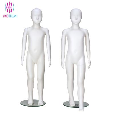 China Full Body Kids Chromed White Mannequin Boy Skin Model Child Display Outdoor Clothes Plastic Mannequin For Dressing for sale