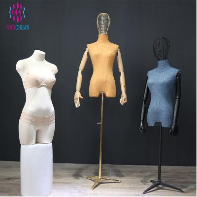 China Cheap Adjustable Size Cloth Covered Male Mannequin Sewing Mannequin for sale