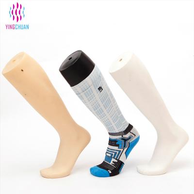 China Fabric Covered Sports Socks Forms Display Mannequin Foot Female And Male Black Foot Mannequin For Socks Display for sale