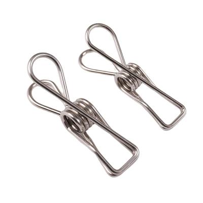 China Minimalist Universal Metal Picture Peg 316 Stainless Steel Windproof Wire Clothes Hanging Pegs for sale