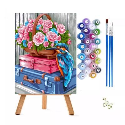 China Wood;Wooden R-PBN001 DIY Paint By Numbers for Adults Kids Canvas Art Home Wall Decor Oil Painting By Numbers Kits for sale