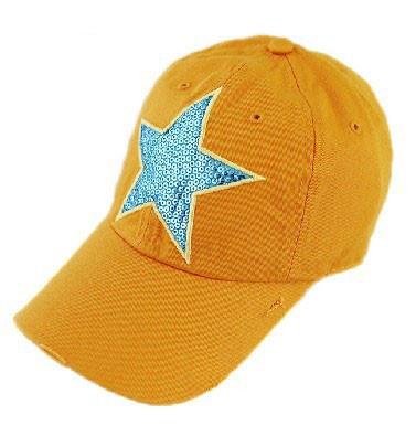 China Hot  sale 100% cotton brushed  sport hat   sequin   Patch embroidered with for factory supplier by orange&white 56-58CM for sale