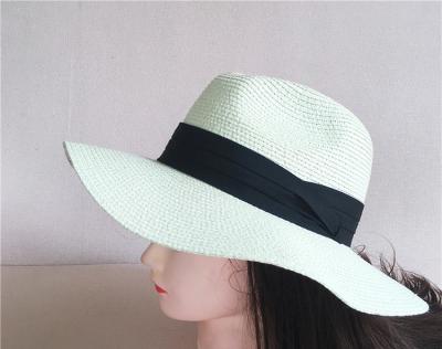 China 2017 Hot Colorful Boater Straw Hat With High Quality Wholesale   100% wheat straw color  coffee&white  etc for sale