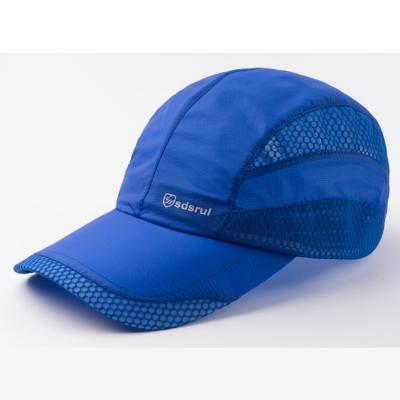 China 100%ployester Quick embroidered Breathalble Outdoor UV SPF 50 Running Cap Trucker Hats Many colors are available for sale