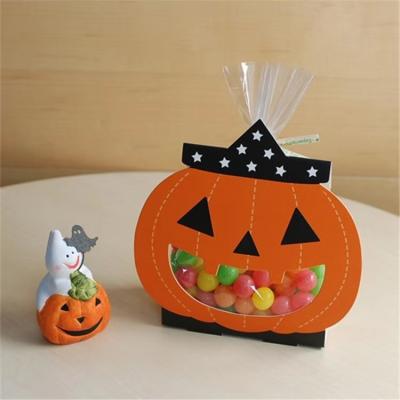 China Recycled Halloween Pumpkin Candy Bag Set New Mini Cookie Chocolate Packaging Tote Bag Materials ZL 2019 Small Pumpkin Folding Gift Box for sale