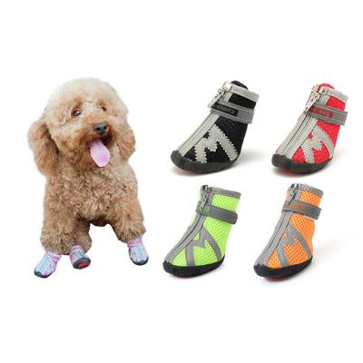 China Dropshipping Designer Dog Shoes Summer Stocked Outside Reflective Breathable Dog Shoes Pet Shoes for sale