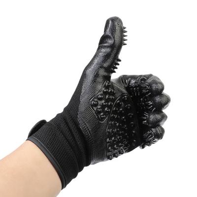 China Anobel Factory Lower Price Viable Promotional Dog Cat Horse Massage Brush Pet Grooming Glove Brush Pet Fur Hair Remover Glove for sale