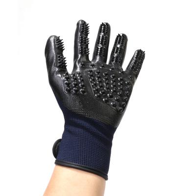 China Deshedding Pet Fingers Pet Grooming Gloves Pet Cleaning Viable Brush Comb Five Fingers Rubber Pet Gloves For Dog Animals Bathing Supplies for sale