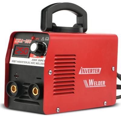 China Steel MMA-250 mini electric welding machine IGBT power tube inverter DC small handheld welding machine for sale