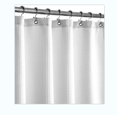 China Viable Hot Sales Amazon Shower Curtains Hookless Bathroom Waffle Cover And Waffle Shower Curtain Sets for sale