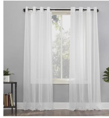 China CLASSIC Ready Made Factory Cheap Price Solid White Grommet One Stop Curtain Panel Solid White for sale