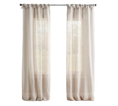 China Blackout Curtain 100% Polyester High Quality Linen Window Curtains European For Luxury Living Room for sale