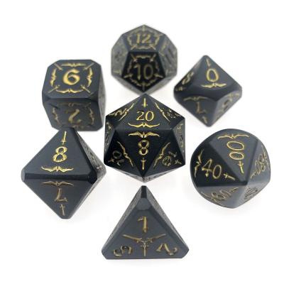 China Zinc Alloy Dnd and RPG and Mtg Bulk Dies Wholesale Custom Polyhedral Metal 10mm Dies Table Game Accessories 19mm Dies Set with Numbers for sale