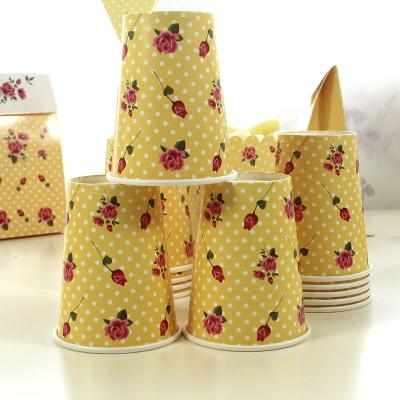 China Disposable Food Grade PTPACK Double Wall Paper Cup Biodegradable Single Wall Thick Cup For Hot Drink for sale