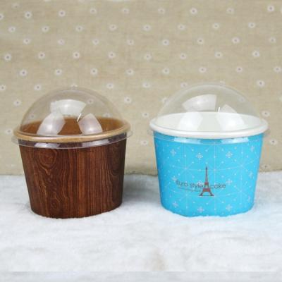 China Recyclable take away ice cream squat paper container for sale