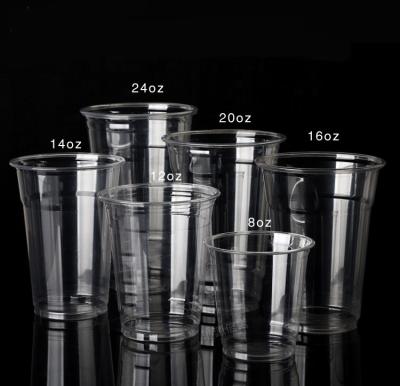 China Hot Sales 5oz-32oz High Quality Hard Disposable Clear Plastic Cup for sale