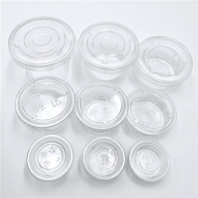 China Factory direct sales single wall plastic party cups yogurt container pudding cup with lids for sale