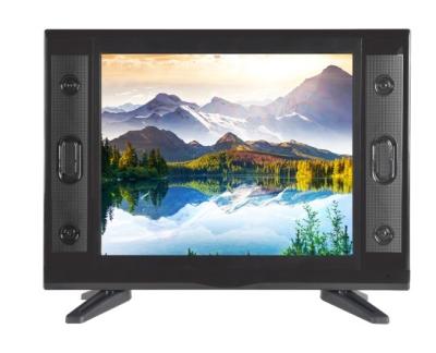 China 19 Inch LCD LED Small Size TV Panel DC 12V Black Cabinet With Wifi for sale