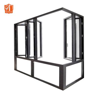 China Decoration factory price bifold window kitchen aluminum folding window for sale