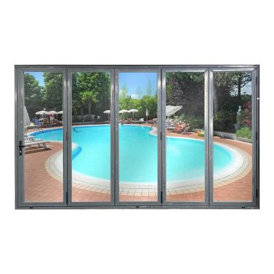 China Home Decoration Modern Design Home Balcony Aluminum Sliding Folding Glass Doors for sale