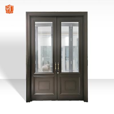 China Luxury Aluminum Exterior Modern Front Pivot Door Front Entry Security Door Entry Decoration Design Aluminum Pivot Door for sale