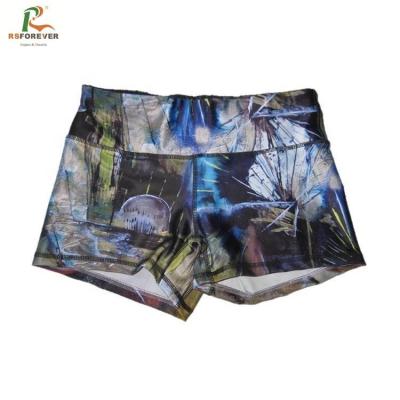 China Women Yoga Shorts Girl Polyester Fabric Breathable Sexy Swim Trunks With Elastic Waist for sale