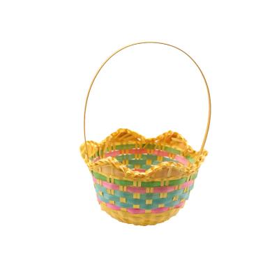 China New Hot Selling Woven Holiday Bamboo Easter Baby Hamper Basket Gift Viable for sale