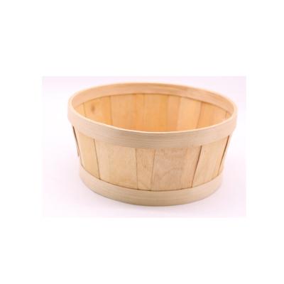 China 100% Nature Eco-Friendly Sustainable Cheap Wholesale Bamboo Round Plant Serving Basket for sale