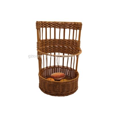 China Sustainable Graceful Handweaved Plastic Rattan Baguette Basket For Long French Bread for sale