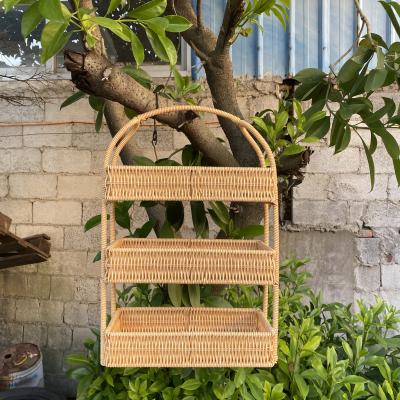 China Eco-friendly PP Woven Wall Hanging Basket Bathroom Hang Basket For Home Decoration for sale