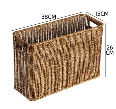 China Rustic Plant Customization Woven Basket for Home Storage with Handles for sale