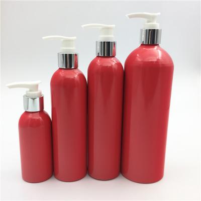 China Pressure Pump Red Aluminum Spray Bottles 3.4oz 100ml 24mm Red 24/410 for sale