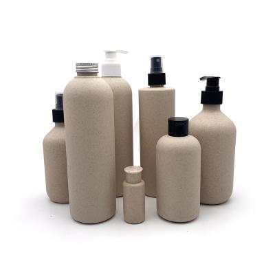 China Wheat Straw Small Plastic Empty Cosmetic Bottles Containers 24mm 180ml 20/415 for sale