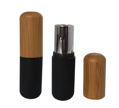 China 4ml Refillable Empty Lipstick Containers Tube Diy Bamboo Cap 21mm OEM for sale