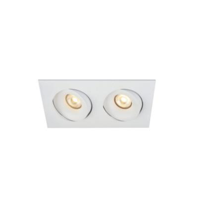 China Modern Anti Glare Lighting Square Downlight 2*7w Adjustable Double Head Led Downlights for sale