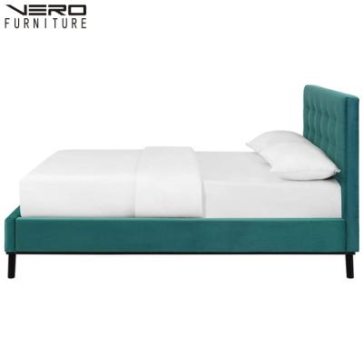 China Large modern luxury design style bedroom furniture hotel double beds upholstered headboard bedroom furniture for sale