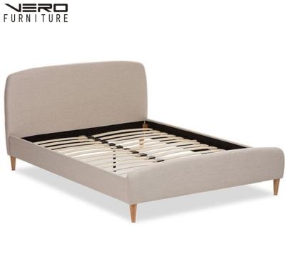 China High quality modern simple wood frame queen size bed style hotel bedroom furniture soft bed headboard with leather or fabric tarpaulin bedroom furniture for sale