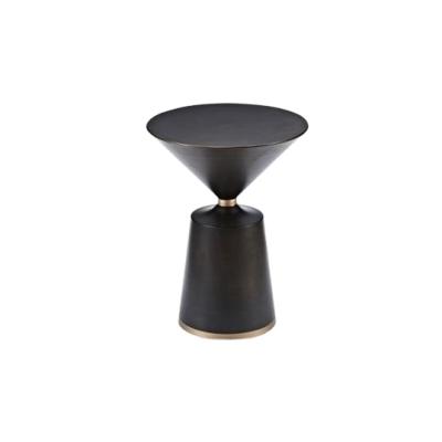 China Modern Hot Selling Marble Hotel Small Bedroom Top And Metal Leg Round Side Table for sale