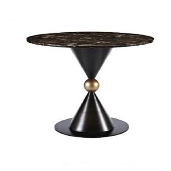 China Modern hot sale marble top and metal leg 900cm hotel bedroom around side table for sale