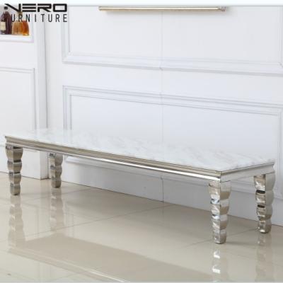 China Modern Classic And Simply Rectangle Marble Top With Silver Stainless Steel Living Room TV Stand for sale